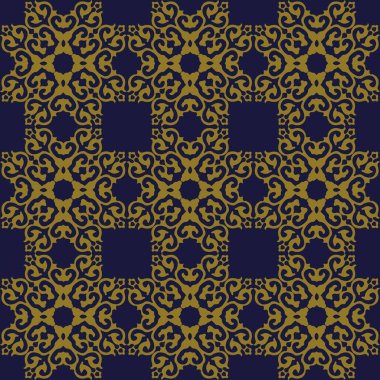 Antika sorunsuz arka plan Meydanı eğrisi çapraz Crest çerçeve