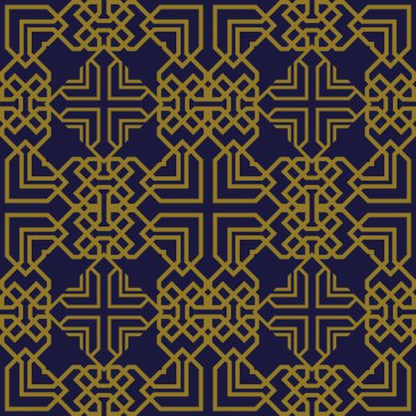 Antika sorunsuz arka plan çokgen kare kontrol çapraz çerçeve Lin