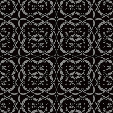 Antika sorunsuz arka plan botanik sarmal eğri çapraz asma yaprağı