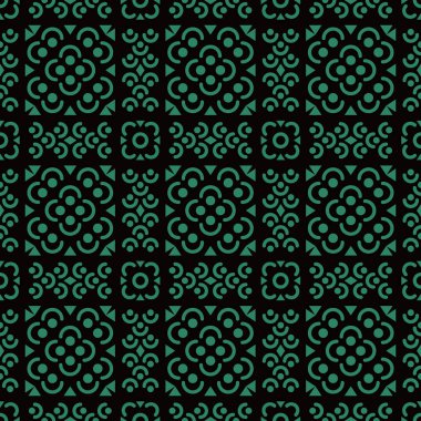 Antika sorunsuz arka plan yuvarlak eğri çapraz çiçek Meydanı çizgi