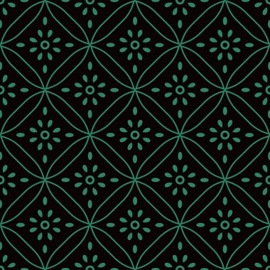 Antika sorunsuz arka plan eğrisi çapraz yuvarlak çerçeve çiçek