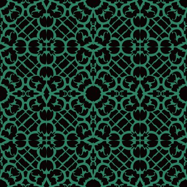 Antika sorunsuz arka plan sarmal eğri çapraz çerçeve çiçek dantel