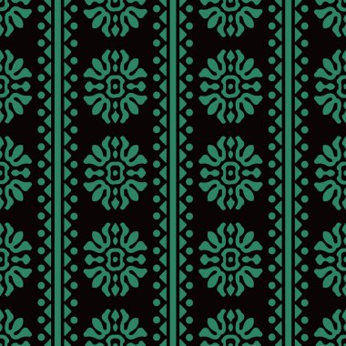 Antika sorunsuz arka plan eğrisi çapraz yuvarlak çiçek üçgen yapmak