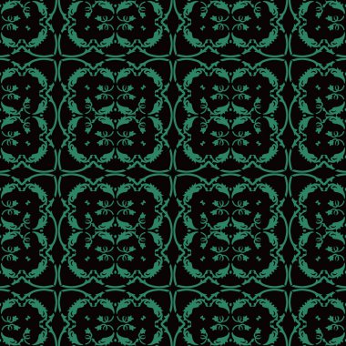 Antika sorunsuz arka plan botanik sarmal eğri çapraz asma yaprağı