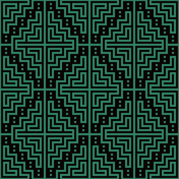 Antieke naadloze achtergrond mozaïek Pixel Square geometrie Cross F — Stockvector