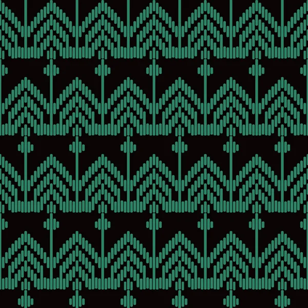 Antika sömlös bakgrund Stitch Cross triangel Line ram — Stock vektor