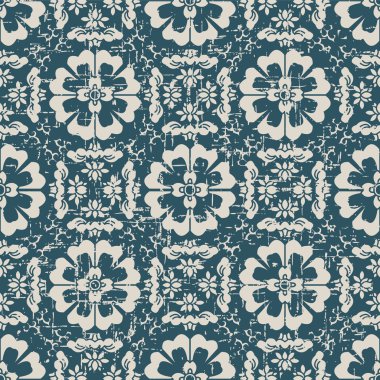 Yıpranmış spiral yuvarlak çiçek k antika sorunsuz arka plan çapraz