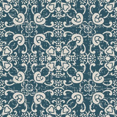 Antika sorunsuz arka plan Curve çapraz çerçeve çiçek yıpranmış