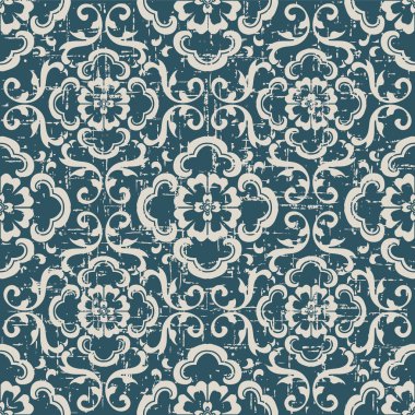 Antika sorunsuz arka plan eğrisi spiral yuvarlak fl çapraz yıpranmış