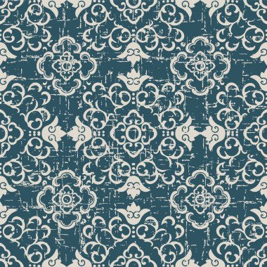 Antika sorunsuz arka plan eğrisi asma çiçek çapraz yıpranmış