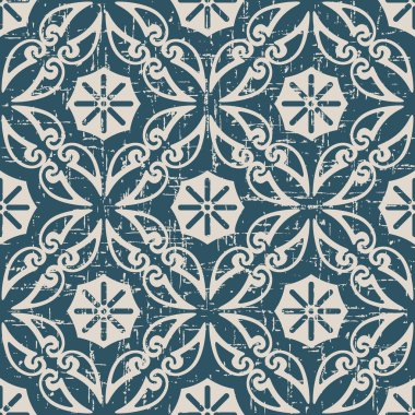 Antika sorunsuz arka plan Curve sarmal çapraz çerçeve VI yıpranmış