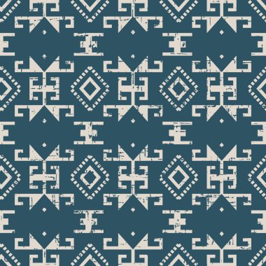 Antika sorunsuz arka plan kontrol sarmal geometri Polyg yıpranmış