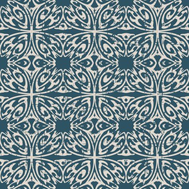 Antika sorunsuz arka plan Curve çapraz sarmal çiçek F yıpranmış