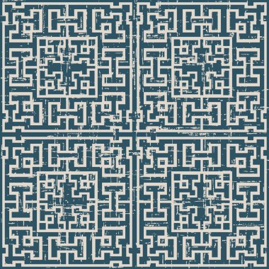 Antika sorunsuz arka plan Meydanı geometri çapraz izleme yıpranmış