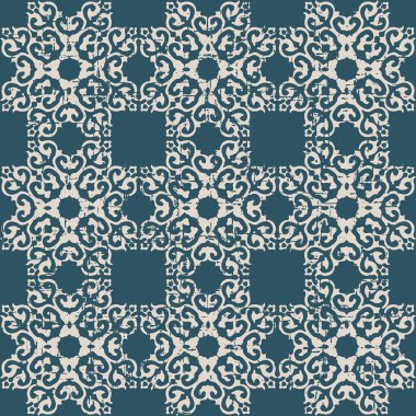 Antika sorunsuz arka plan Meydanı eğrisi çapraz Crest Fr yıpranmış