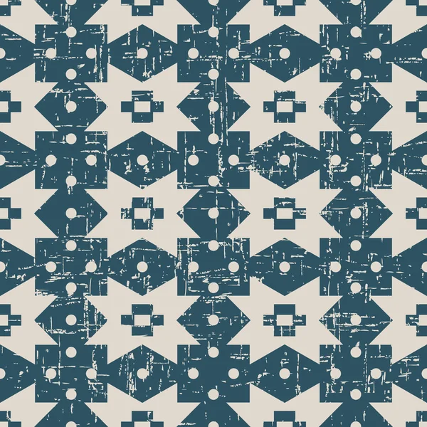 Fond ancien sans couture Géométrie Cross Square Check — Image vectorielle