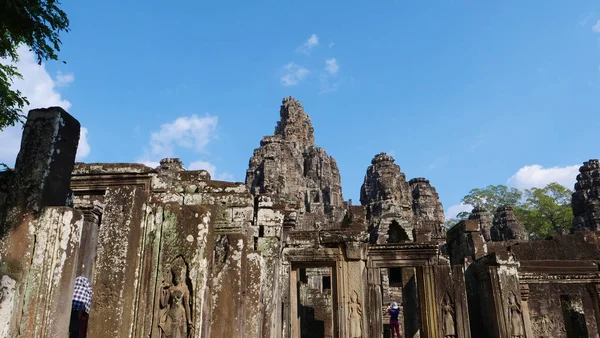 Bayon Temple em Angkor wat complex, Siem Reap Camboja — Fotografia de Stock