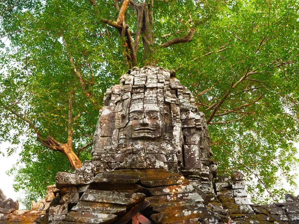 Kámen rock architektura zřícenina v Ta Som chrámu v Angkor Wat comp — Stock fotografie