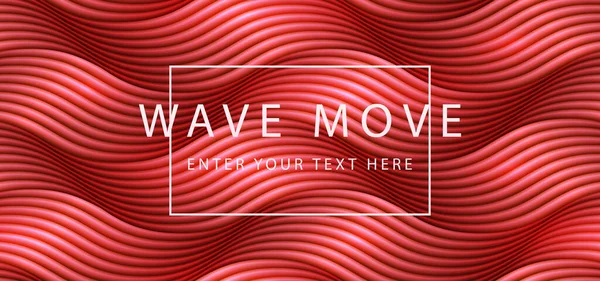 Soyut retro kırmızı arkaplan diyanmiksiz dalga hattı 3d ızgara zemin.