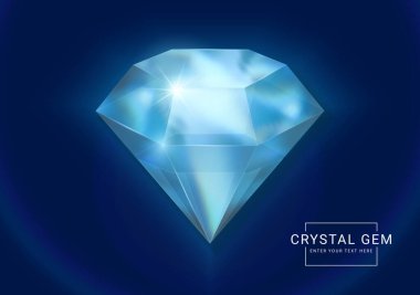 Fantezi kristal mücevherler, oyun değeri için çokgen şekilli taş.