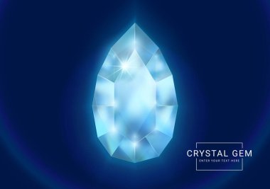 Fantezi kristal mücevherler, oval yırtık göz yaşı oyun değeri için çokgen şekil taşı.