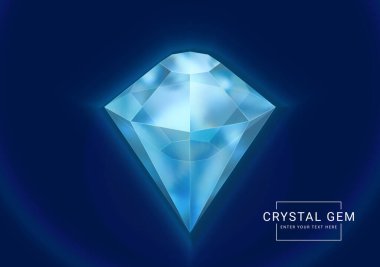 Fantezi kristal mücevherler, oyun değeri için çokgen şekilli taş.