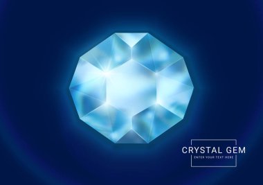 Fantezi kristal mücevherler, oyun değeri için çokgen şekilli taş.