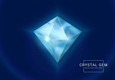 Fantezi kristal mücevherler, oyun değeri için çokgen şekilli taş.