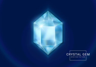 Fantezi kristal mücevherler, oyun değeri için çokgen şekilli taş.