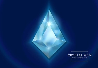 Fantezi kristal mücevherler, oyun değeri için çokgen şekilli taş.