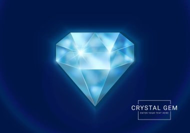 Fantezi kristal mücevherler, oyun değeri için çokgen şekilli taş.