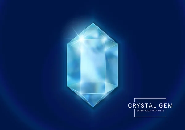 Gemas Jóias Cristal Fantasia Pedra Forma Polígono Para Ativo Jogo — Vetor de Stock