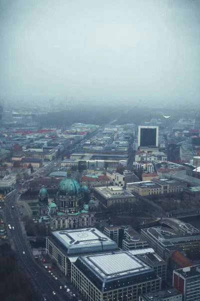 Berlin Ville Haut Par Temps Maussade Vue Sur Ville Berlin — Photo