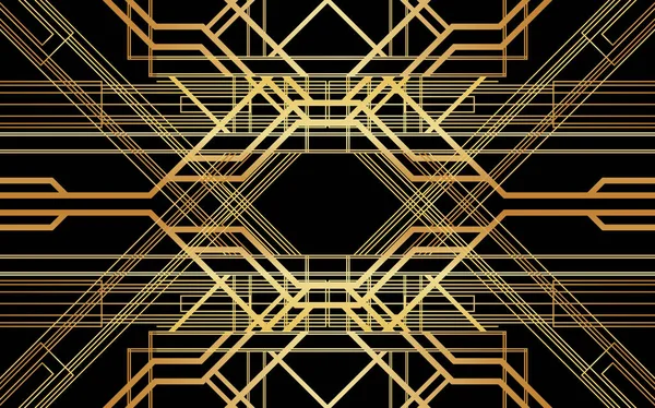 Fondo Geométrico Lujo Vector Ilustrado Vintage Decorativo Art Deco — Archivo Imágenes Vectoriales