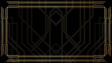 Lüks geometrik arkaplan ve metin için boşluk. Vector Illustrated vintage düğün davetiyesi, Art deco 'da tebrik kartı.