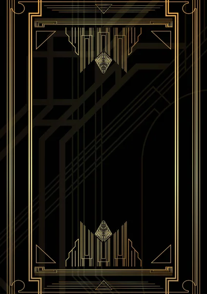 Lüks geometrik arka plan. Vector Illustrated vintage düğün davetiyesi, Art deco 'da tebrik kartı.