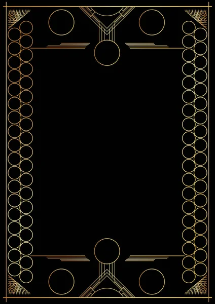 Lüks geometrik arkaplan ve metin için boşluk. Vector Illustrated vintage düğün davetiyesi, Art deco 'da tebrik kartı.