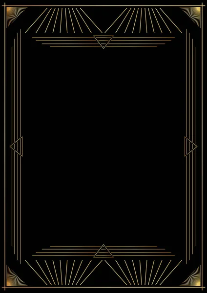 Lüks geometrik arkaplan ve metin için boşluk. Vector Illustrated vintage düğün davetiyesi, Art deco 'da tebrik kartı.