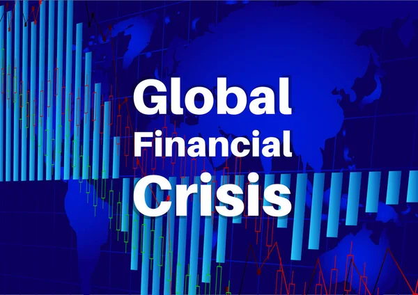 ベクトルは 矢印が下に傾向がある危機ビジネスグラフを示しました 世界金融不況 — ストックベクタ