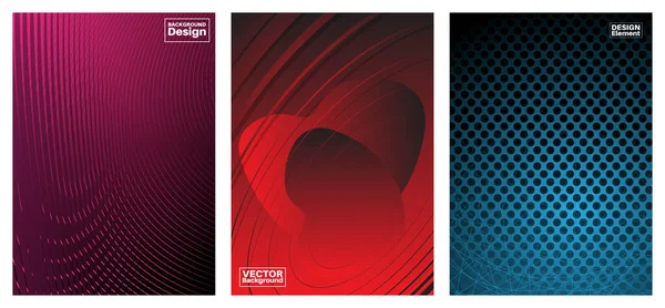 Modern Poster Template Set Geometric Patterns Creative Abstract Shapes Minimal — Stock Vector