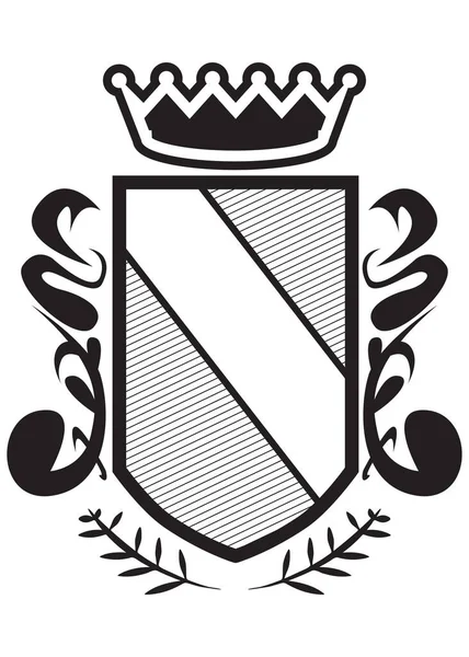 Retrovektor Skyddsbricka Grafiskt Emblem Logotyp Design Skydds Och Säkerhetsskylt Sköld — Stock vektor