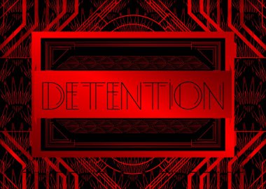 Art Decention gözaltı metni. Dekoratif tebrik kartı, eski harflerle imzalayın..