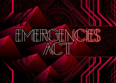 Art Deco Acil Durum Metni. Dekoratif tebrik kartı, eski harflerle imzalayın..