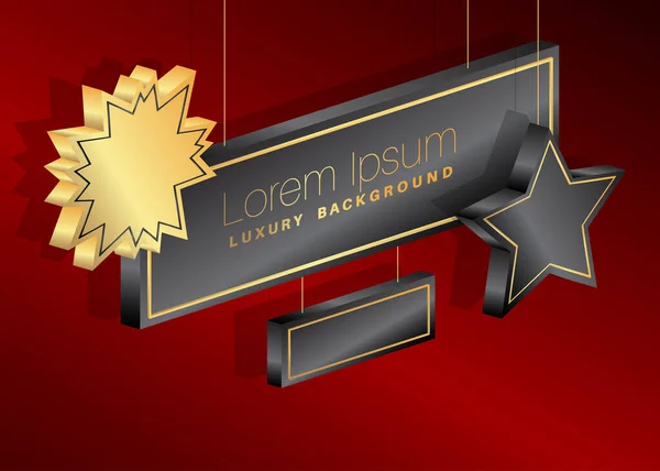 Minimalist premium özel afiş arkaplanı. Vektör lüksü üç boyutlu renkli geometrik elementler.