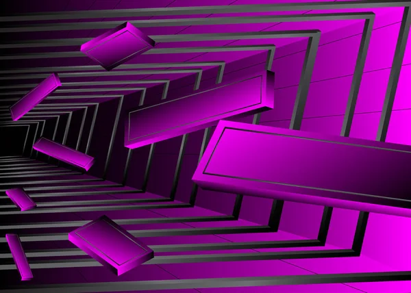 带有紫色矩形的简约抽象背景 矢量豪华深紫色和黑色梯度几何元素 — 图库矢量图片