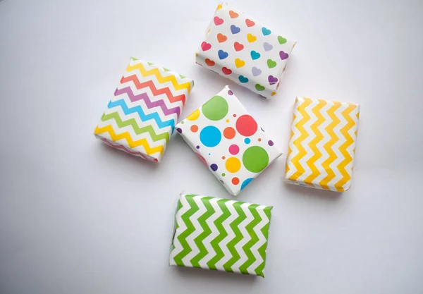 Cajas Colores Lindo Para Fiesta Los Niños — Foto de Stock
