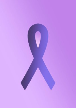 Mor kurdele lupus farkındalık kurdelesi. Mayıs ayı farkındalık şirketleri için modern tarz logo illüstrasyonu. Dünya Sistemik Lupus Eritematom Günü