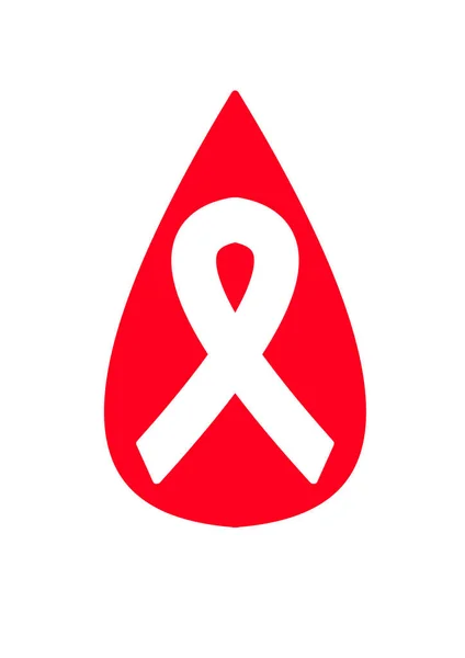 Hemophilia Awareness Ribbon Modern Style Logo Illustration Companies Astonishment Month — Stock Photo, Image