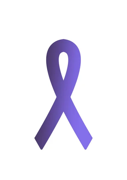 Nastro Consapevolezza Del Lupus Del Nastro Viola Illustrazione Del Logo — Foto Stock