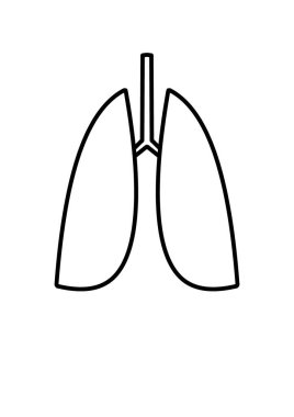 Ciğerler çizimi, Dünya Tüberküloz Günü, Dünya Tütsüsüz Günü, Coronavirus Virüsü Virüsü-19, salgın, salgın, çevresel hava kirliliği; organ bağışı konsepti